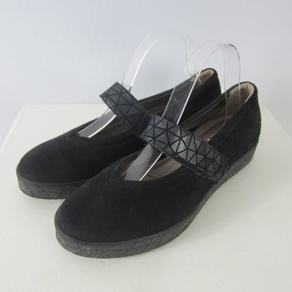 BeautiFeel Womens 10 - 10.5 Victoria Black Suede Mary Jane Shoes Platform EU 41 - Picture 1 of 15